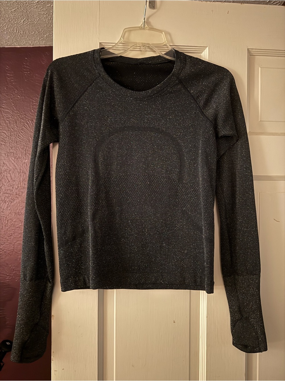 Lululemon Womens Black Long-Sleeve Swiftly tech sparkle Top